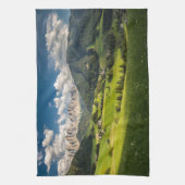 Bergen | Funes Valley, Dolomites, Italië Theedoek (Verticaal)