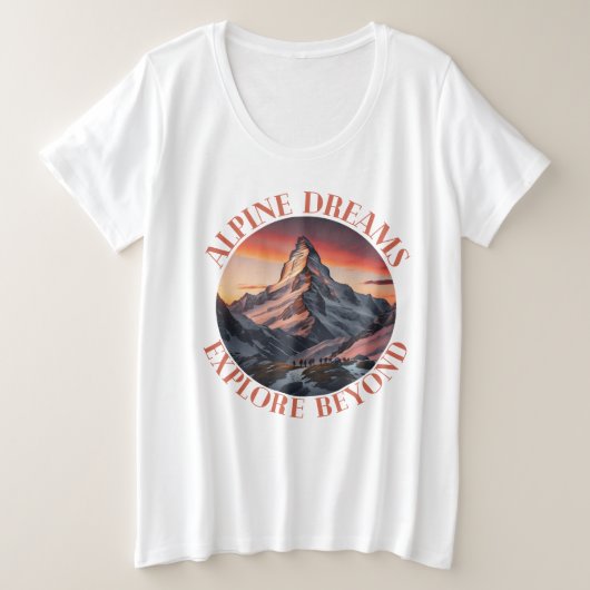 bergen grote maat t-shirt (Design voorkant)