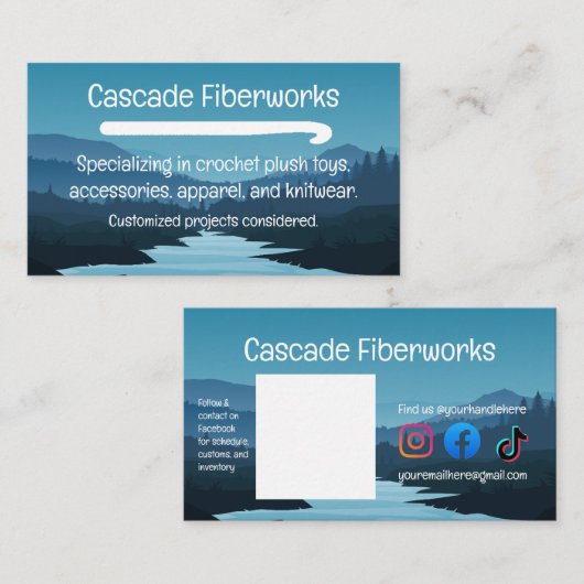 Bergen Haak Haak Kleine visitekaartjes (Voorkant / Achterkant)