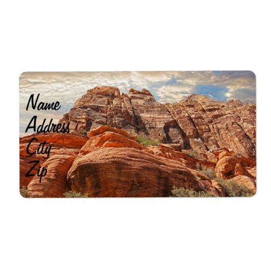 Bergen HDR foto Etiket (Voorkant)