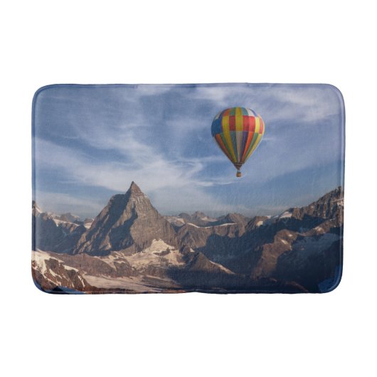Bergen | Heet Air Ballon Matterhorn Swiss Alps Badmat (Voorkant)