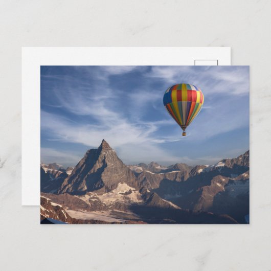 Bergen | Heet Air Ballon Matterhorn Swiss Alps Briefkaart (Voorkant / Achterkant)