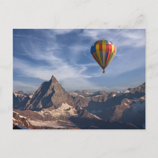 Bergen | Heet Air Ballon Matterhorn Swiss Alps Briefkaart (Voorkant)