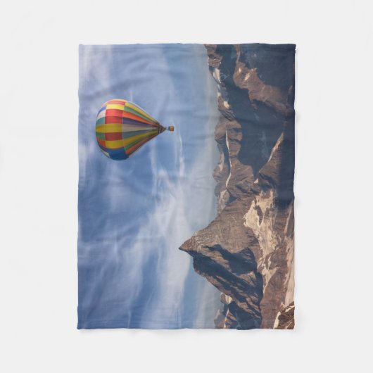 Bergen | Heet Air Ballon Matterhorn Swiss Alps Fleece Deken (Voorkant)