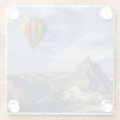 Bergen | Heet Air Ballon Matterhorn Swiss Alps Glazen Onderzetter (Achterkant)