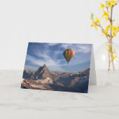 Bergen | Heet Air Ballon Matterhorn Swiss Alps Kaart (Gele Bloem)