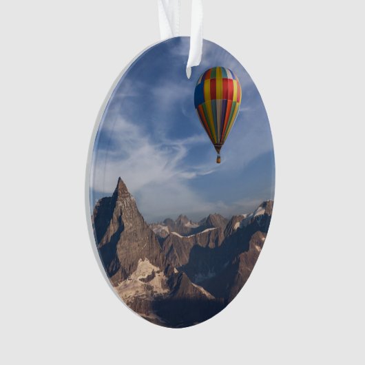 Bergen | Heet Air Ballon Matterhorn Swiss Alps Ornament (voorkant)