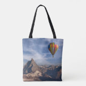 Bergen | Heet Air Ballon Matterhorn Swiss Alps Tote Bag (Achterkant)