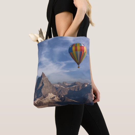 Bergen | Heet Air Ballon Matterhorn Swiss Alps Tote Bag (Dichtbij)