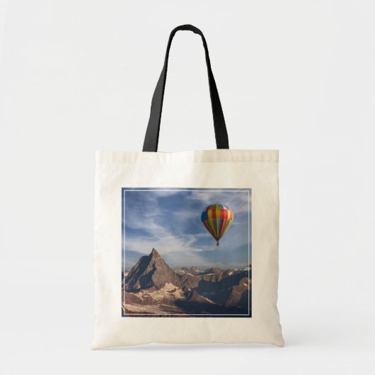 Bergen | Heet Air Ballon Matterhorn Swiss Alps Tote Bag (Voorkant)