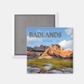 Bergen & Hemel in het Badlands National Park Magneet (Voorkant / Achterkant)
