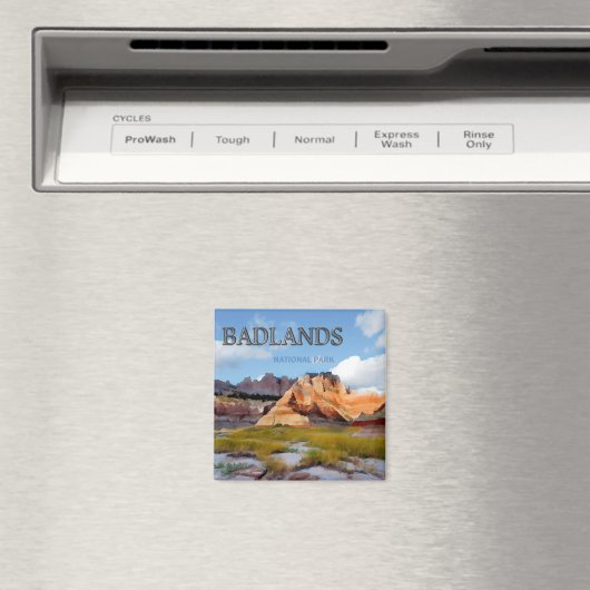 Bergen & Hemel in het Badlands National Park Magneet (Insitu (Vaatwasser))