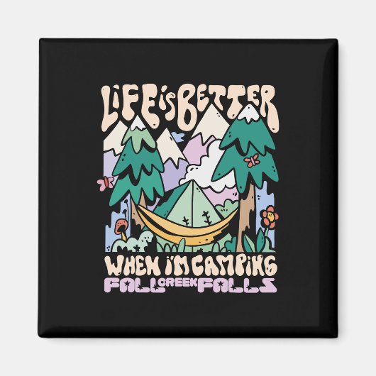 Bergen Herfst Creek Herfsten Tennessee Camping Wil Magneet (Voorkant)