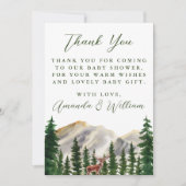 Bergen Herten Baby shower Dank u Bedankkaart (Voorkant)