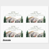 Bergen Herten Baby shower Rechthoekige Sticker (Vel)