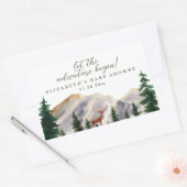 Bergen Herten Baby shower Rechthoekige Sticker (Envelop)