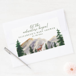 Bergen Herten Baby shower Rechthoekige Sticker