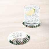 Bergen Herten Baby shower Ronde Kartonnen Onderzetter (Insitu)