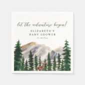 Bergen Herten Bos Baby shower Servet (Voorkant)
