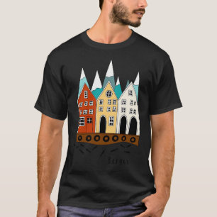 Bergen I Souvenir uit Noorwegen T-shirt