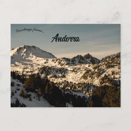Bergen in Andorra Briefkaart (Voorkant)