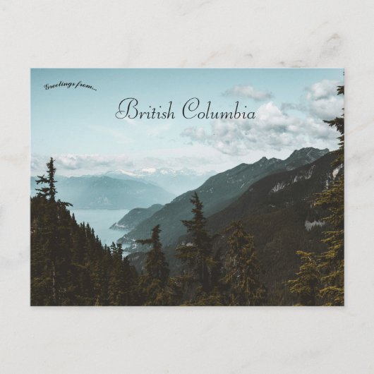 Bergen in Brits-Columbia Canada Briefkaart (Voorkant)