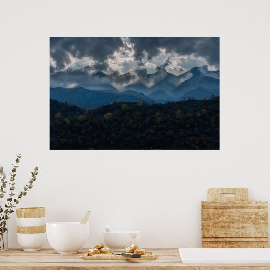 Bergen in de herfst, Koerdistan Poster (Keuken)