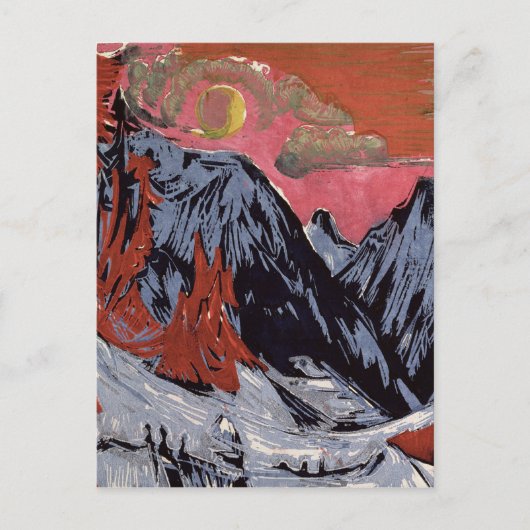 Bergen in de winter 1919 briefkaart (Voorkant)