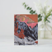 Bergen in de winter 1919 briefkaart (Staand voorkant)