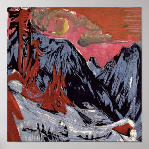 Bergen in de winter 1919 poster