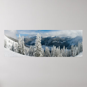 Bergen in de winter poster
