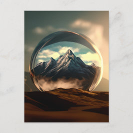Bergen in een Bubble Wereldbol Briefkaart