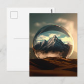 Bergen in een Bubble Wereldbol Briefkaart (Voorkant / Achterkant)