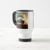 Bergen in een Bubble Wereldbol Reisbeker (Voorkant links)