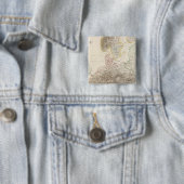 Bergen in Europa Vierkante Button 5,1 Cm (In situ)