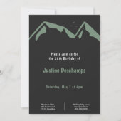 Bergen in het groen - Black Birthday uitnodiging (Voorkant)