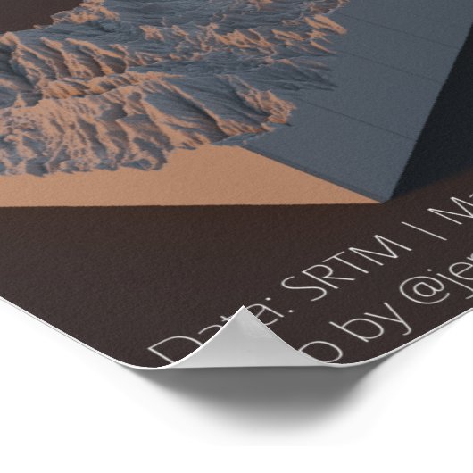 Bergen in het noordoosten van Georgië Poster (Hoek)