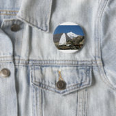 Bergen in Nepal Ronde Button 5,7 Cm (In situ)