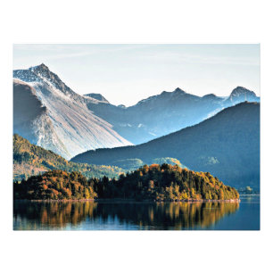 Bergen in Noorwegen, schilderachtig foto Afdruk