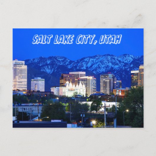 Bergen in Salt Lake City Utah Briefkaart (Voorkant)