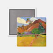 'Bergen in Tahiti' - Paul Gauguin Magnet (Voorkant / Achterkant)