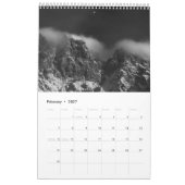 Bergen in zwart-wit v2 fotokalender kalender (Feb 2027)