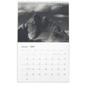 Bergen in zwart-wit v2 fotokalender kalender (Jan 2027)