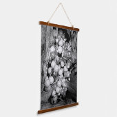 Bergen in zwarte en witte Natuur Hangend Wandkleed (Gebogen)