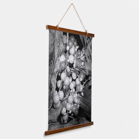 Bergen in zwarte en witte Natuur Hangend Wandkleed (Gebogen)