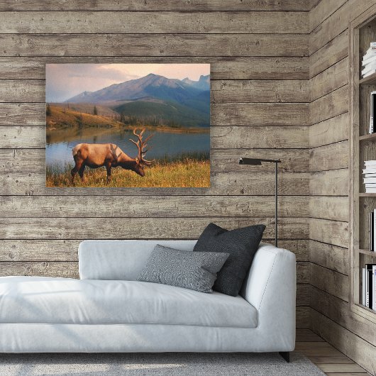 Bergen | Jacques Mountain Range Alberta Canada Canvas Afdruk