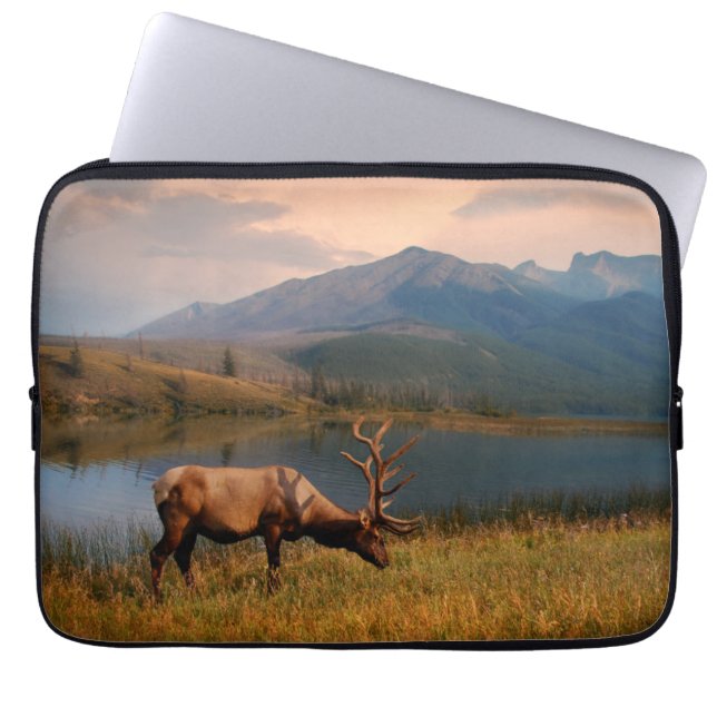 Bergen | Jacques Mountain Range Alberta Canada Laptop Sleeve (Voorkant)