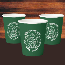 Bergen Kampvuur Groen Aangepast Kamp Bachelorette Papieren Bekers