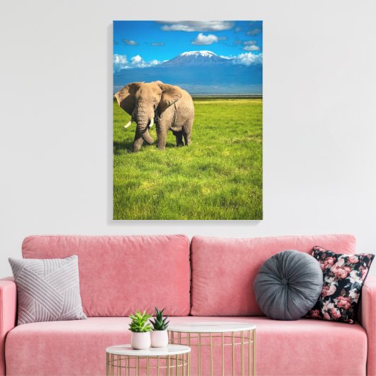 Bergen | Kilimanjaro Tanzania, Afrika Canvas Afdruk (Insitu (Woonkamer))