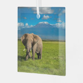 Bergen | Kilimanjaro Tanzania, Afrika Glas Ornament (Voorkant links)